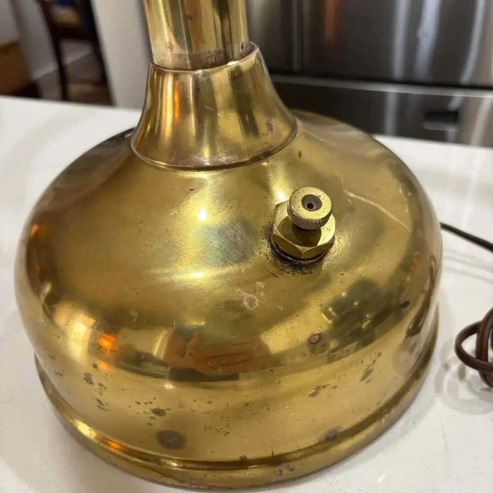 Vintage Coleman Model 100 Gas Lantern Converted to Electric Table Lamp